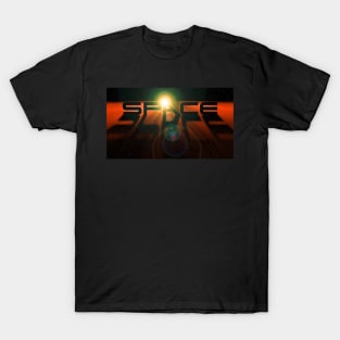 Space Design - Orange T-Shirt